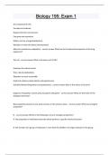 Biology 195 Exam 1 Questions and answers latest update 