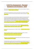 C105 Pre-Assessment &sol; Revised Questions and Answers &sol; 2024