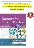 TEST BANK For Concepts for Nursing Practice, 3rd Edition by Jean Foret Giddens, Chapter 1 - 57, Complete
