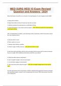 MED SURG HESI V2 Exam Revised Question and Answers &sol; 2024