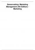 Samenvatting: Marketing Management (4th Edition) - Marketing