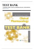 TEST BANK FOR INTRODUCTORY CLINICAL PHARMACOLOGY 12TH EDITION By Susan M Ford | CHAPTER 1 - 54 | NEW UPDATE 2024-2025 | 100% VERIFIED by EXPERT
