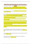 HUD Revised Questions and Answers &sol; 2024