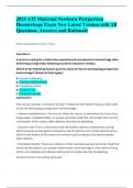 2024 ATI Maternal Newborn Postpartum  Hemorrhage Exam New Latest Version with All  Questions&comma; Answers and Rationale