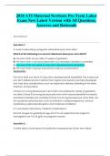 2024 ATI Maternal Newborn Pre-Term Labor  Exam New Latest Version with All Questions&comma;  Answers and Rationale