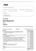 Aqa A-level Mathematics 7357-3 June23 Paper 3 Question Paper.
