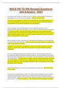 NACE PN TO RN Revised Questions and Answers &sol; 2024