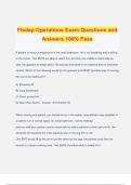 Fisdap Operations Exam Questions and Answers 100% Pass