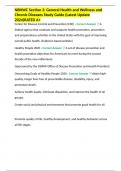NBHWC Section 3&colon; General Health and Wellness and Chronic Diseases Study Guide &lpar;Latest Update 2024&rpar;RATED A&plus;
