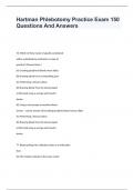 Hartman Phlebotomy Practice Exam 150 Questions And Answers