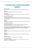 HCB EXAM TEST 1 VERIFIED SOLUTIONS  RATED A&period;