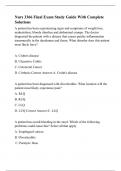 Nurs 3366 Final Exam Study Guide With Complete Solutions