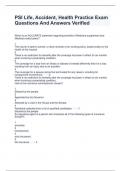 PSI Life&comma; Accident&comma; Health Practice Exam Questions