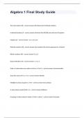 Algebra 1 Final Study Guide