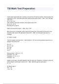 TSI Math Test Preparation Questions And Answers All Correct 