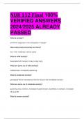 BEST REVIEW NUR 112 Final 100%  VERIFIED ANSWERS  2024/2025 ALREADY  PASSED