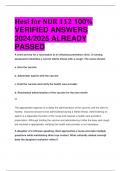 BEST REVIEW Hesi for NUR 112 100%  VERIFIED ANSWERS  2024/2025 ALREADY  PASSED