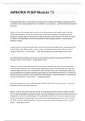 AWHONN POEP Module 13 Exam With Explanations Of Answers 100&percnt; Correct&period;
