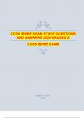 CCDS IBHRE EXAM STUDY QUESTIONS AND ANSWERS 2024 GRADED A