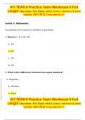 ATI TEAS PRACTICE  MATHEMATICS II EXAMS STUDY WIZARDS QUESTIONS ANSWERS