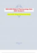NSG 6005 Week 8 Pharmacology Quiz 2024 Graded A
