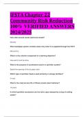 BEST ANSWERS IFSTA Chapter 22 Community Risk Reduction 100% VERIFIED ANSWERS  2024/2025