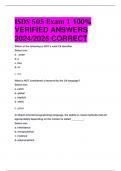 BEST ANSWERS ISDS 505 Exam 1 100&percnt;  VERIFIED ANSWERS  2024&sol;2025 CORRECT