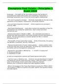 Champions Real Estate - Principles 1 Exam 2024