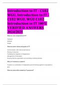 BEST ANSWERS Introduction to IT - C182 WGU, Introduction to IT - C182 WGU, WGU C182 Introduction to IT 100%  VERIFIED ANSWERS  2024/2025