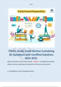 TFM11 Study Guide Review Containing 82 Questions with Certified Solutions 2024-2025. 