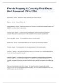 Florida Property & Casualty Final Exam Well Answered 100&percnt; 2024&period;
