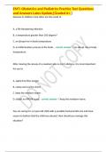 EMT--Obstetrics and Pediatrics Practice Test Questions and Answers Lates Update&comma;&lbrack;Graded A&plus;&period;&rsqb;