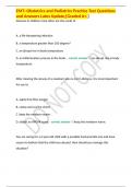 EMT--Obstetrics and Pediatrics Practice Test Questions and Answers Lates Update,[Graded A+.]