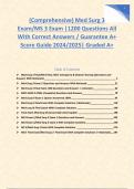 &lpar;Comprehensive&rpar; Med Surg 3 Exam&sol;MS 3 Exam &vert;1200 Questions All With Correct Answers &sol; Guarantee A&plus; Score Guide 2024&sol;2025&vert; Graded A&plus;