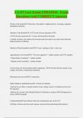CA PT Law Exam UPDATED Exam  Questions And CORRECT Answers