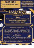 SUS1501 Assignment 4 Due 5 April 2024 