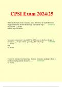 CPSI Exam 2024/25