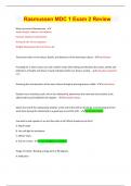 Rasmussen MDC 1 Exam 2 Review with 100&percnt; correct answers