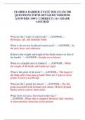 FLORIDA BARBER STATE 2024 EXAM 200  QUESTIONS WITH DETAILED VERIFIED  ANSWERS &lpar;100&percnt; CORRECT&rpar; &sol;A&plus; GRADE  ASSURED