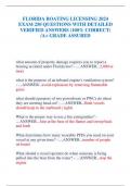FLORIDA BOATING LICENSING 2024  EXAM 250 QUESTIONS WITH DETAILED  VERIFIED ANSWERS &lpar;100&percnt; CORRECT&rpar;  &sol;A&plus; GRADE ASSURED