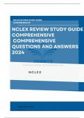 NCLEX Review Study Guide Comprehensive Questions and Answers 100% Accuracy |Updated 2024