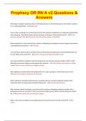 Prophecy OR RN A v2 Questions and Answers
