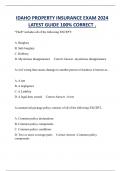 IDAHO PROPERTY INSURANCE EXAM 2024  LATEST GUIDE 100&percnt; CORRECT &period;
