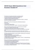 CECE Exam 2024 Questions And Answers Graded A+