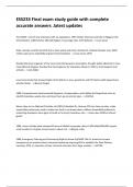 ESS233 Final exam study guide with complete  accurate answers &period;latest update