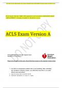 ACLS Exam Version A&B questions and answers 2024/2025 latest 100%CORRECT Already Graded A+(Exellent score)