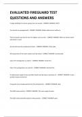 EVALUATED FIREGUARD TEST QUESTIONS AND ANSWERS  