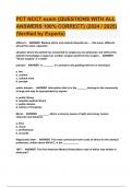 PCT NCCT exam &lbrace;QUESTIONS WITH ALL ANSWERS 100&percnt; CORRECT&rcub; &lpar;2024 &sol; 2025&rpar; &lpar;Verified by Experts&rpar;
