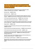 PCT test question NHA practice test&lbrace;QUESTIONS WITH ALL ANSWERS 100&percnt; CORRECT&rcub; &lpar;2024 &sol; 2025&rpar; &lpar;Verified by Experts&rpar;