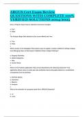 ARGUS Cert Exam Review QUESTIONS WITH COMPLETE 100&percnt; VERIFIED SOLUTIONS 2024&sol;2025